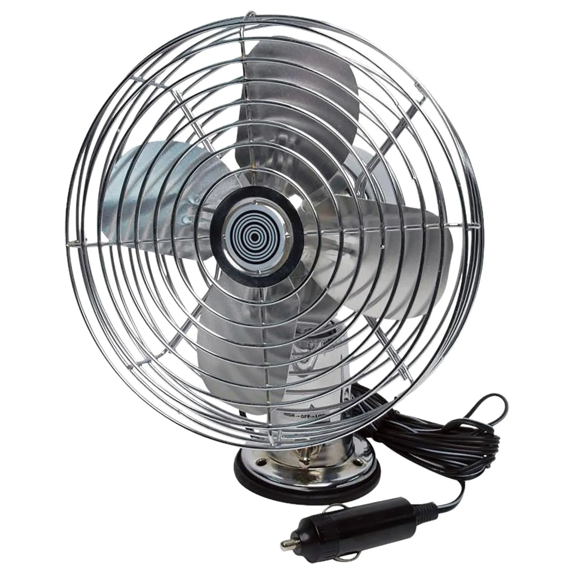 RoadPro RP-1179 Car Fan, Heavy Duty, 12V, Metal, 7.5&#034;