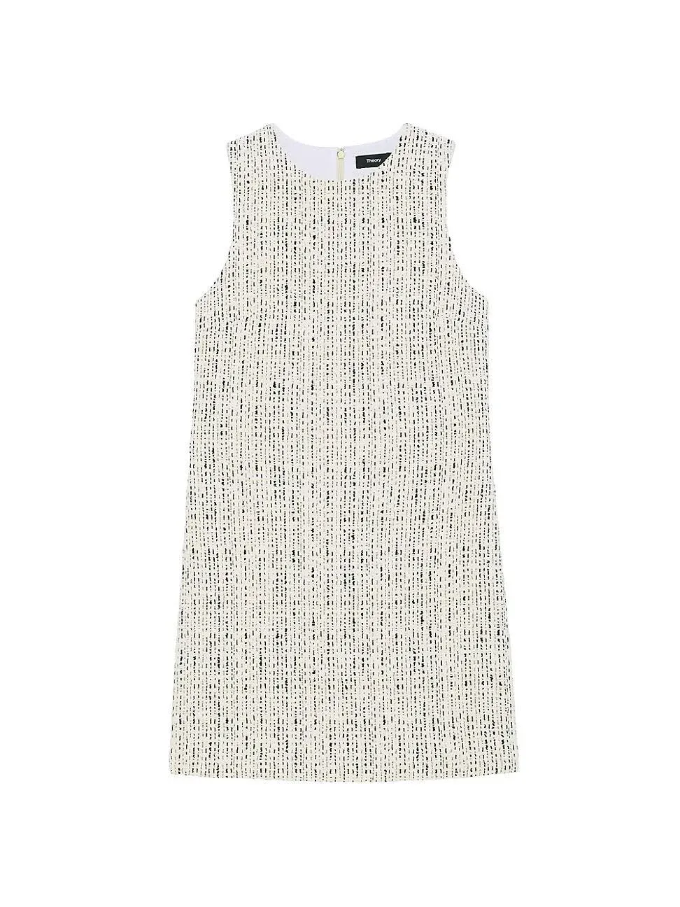 Theory Shift Dress in Cotton-Blend Tweed - Ivory Multi - 8