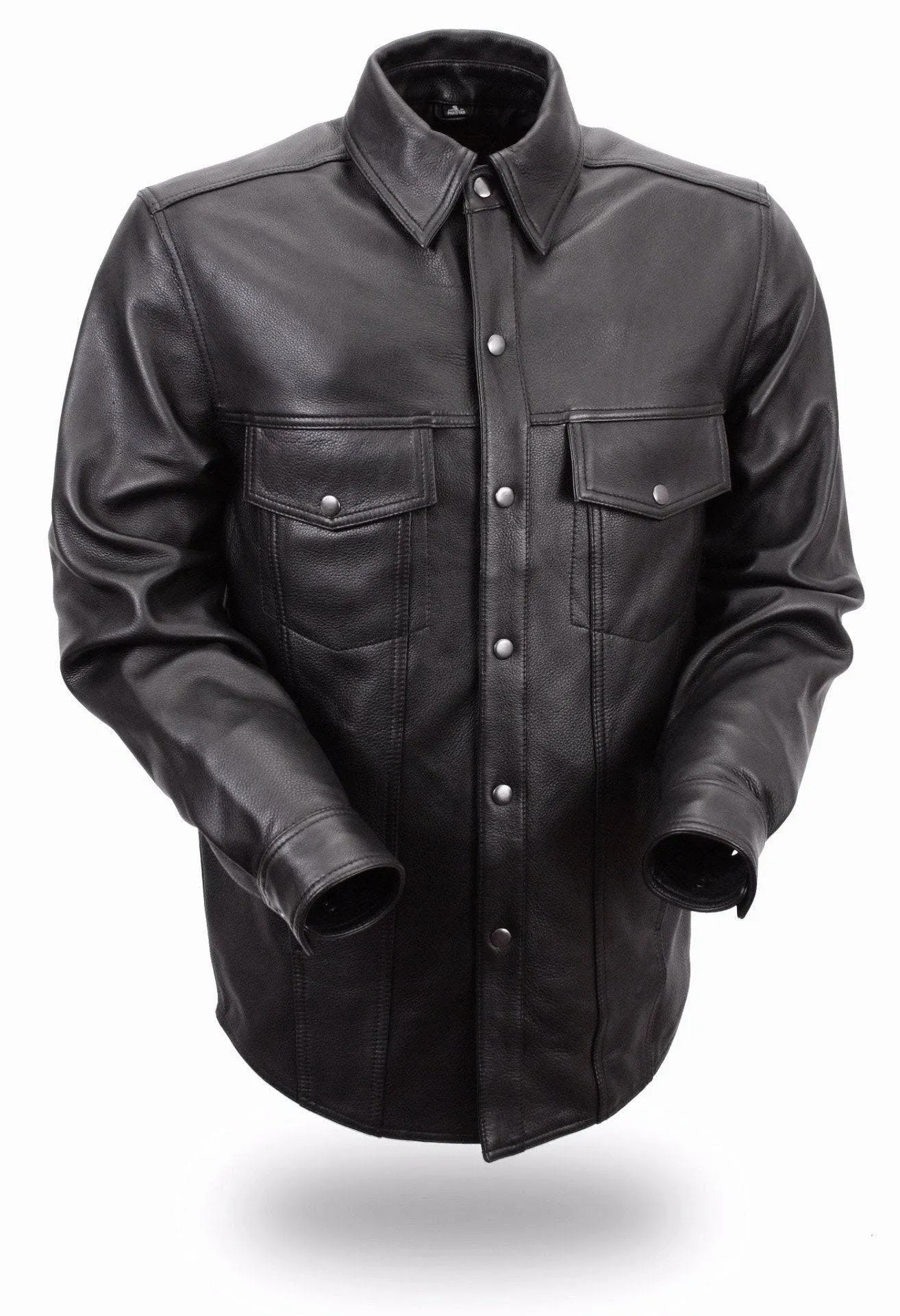 First Manufacturing Company Milestone Men's Leather Motorcycle Shirt