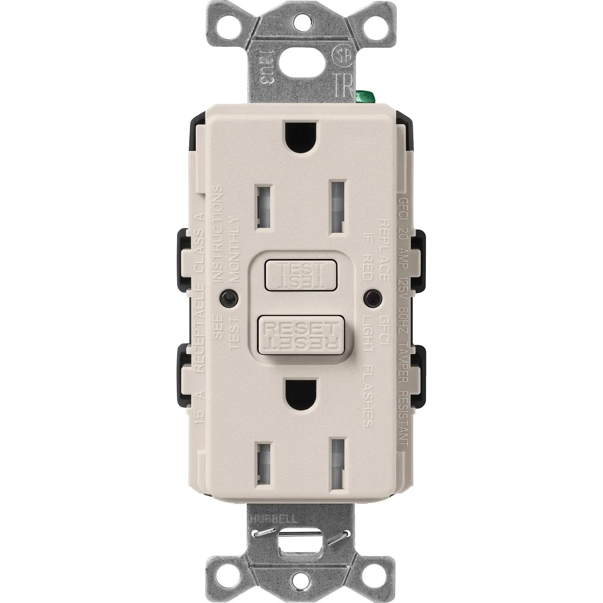 Lutron Claro 15A GFCI Receptacle