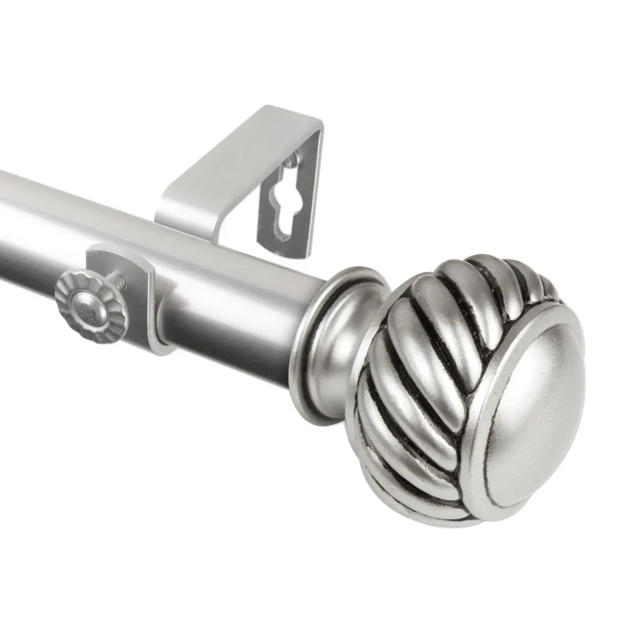 Rod Desyne Baldir 1" Curtain Rod - Satin Nickel