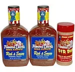 Famous Dave's Seasoning Variety Bundle - 2 pck Rich & Sassy BBQ Sauce & 1 pck Rib Rub Seasoning (45.5 oz.)