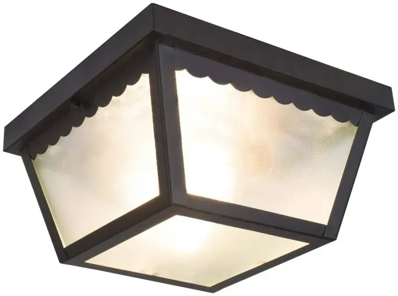 Boston Harbor 991-070082BK Light Flush Mount Black 2-Bulb