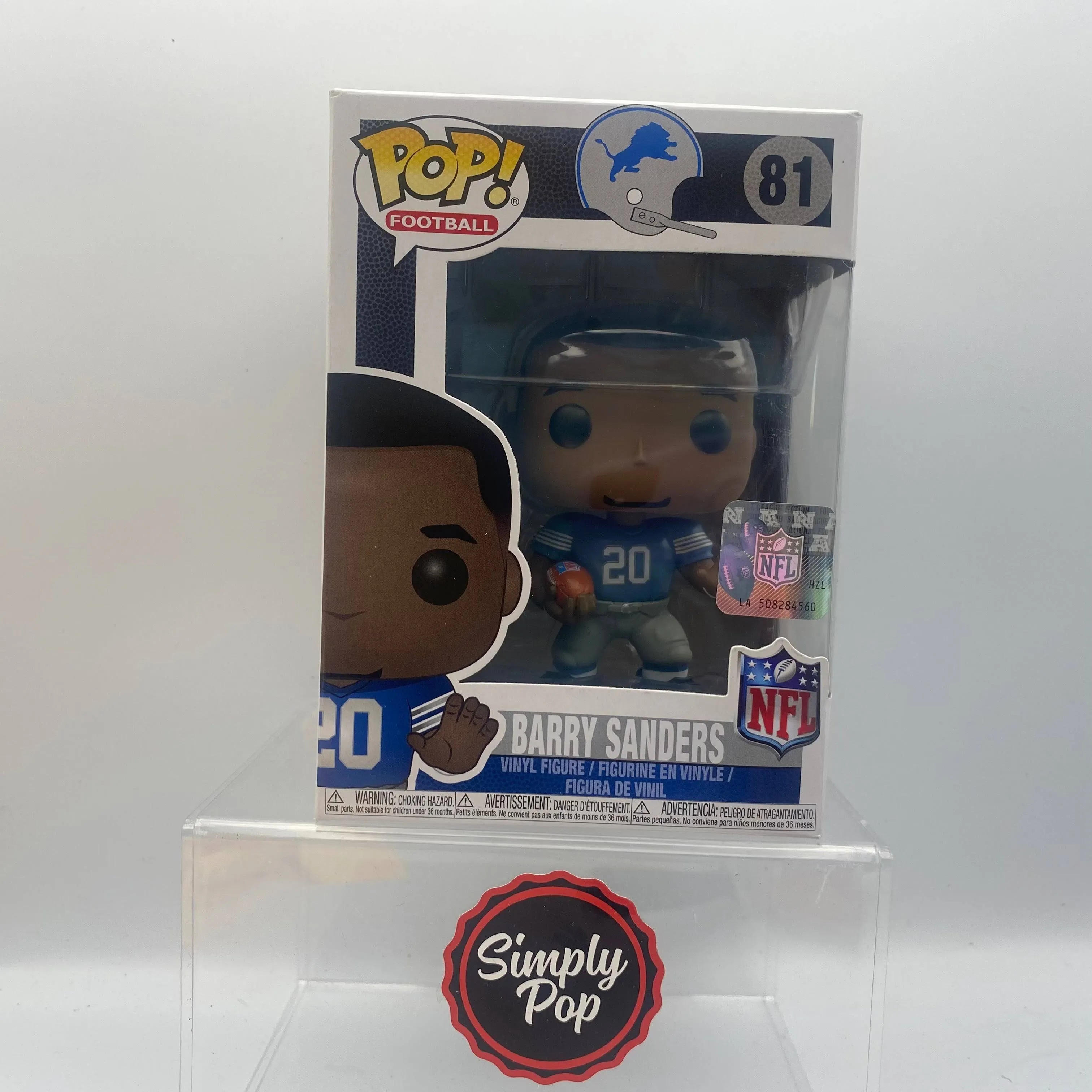 Funko Pop! NFL Legends Barry Sanders Detroit Lions Home