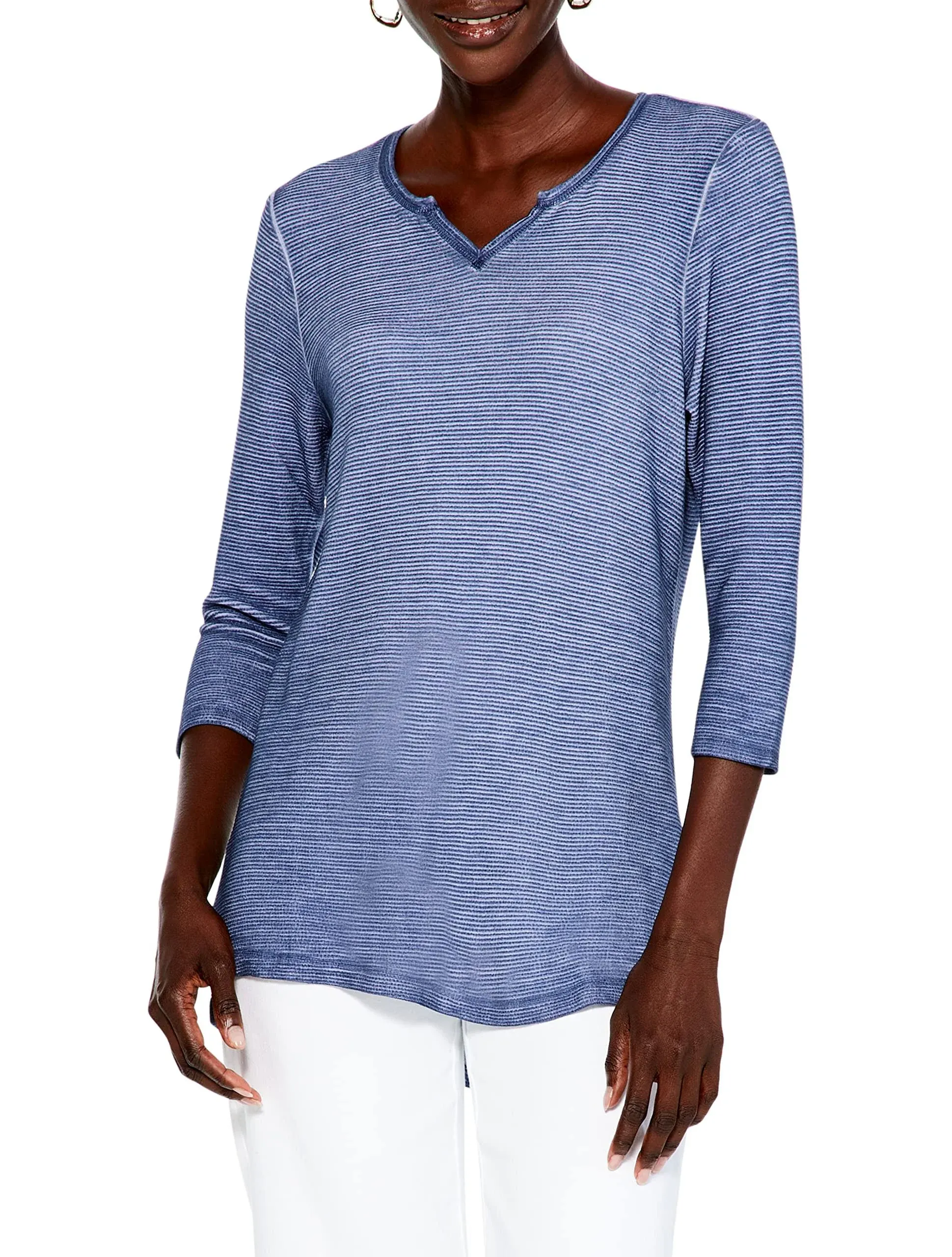 NIC+ZOE Textured Drape Top - Twilight, Xs