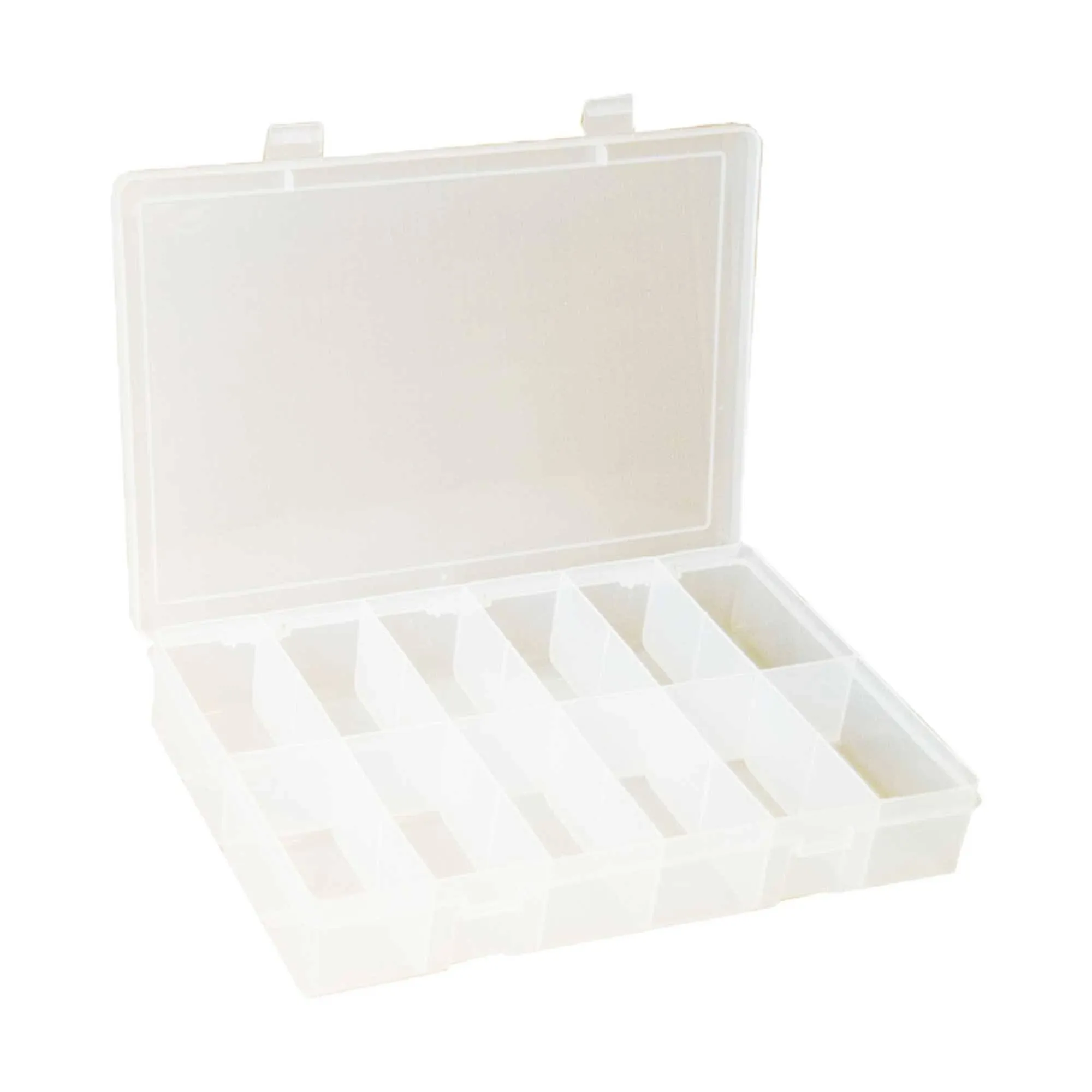 Durham LP12-CLEAR Large, Plastic Compartment Box, 12 Opening