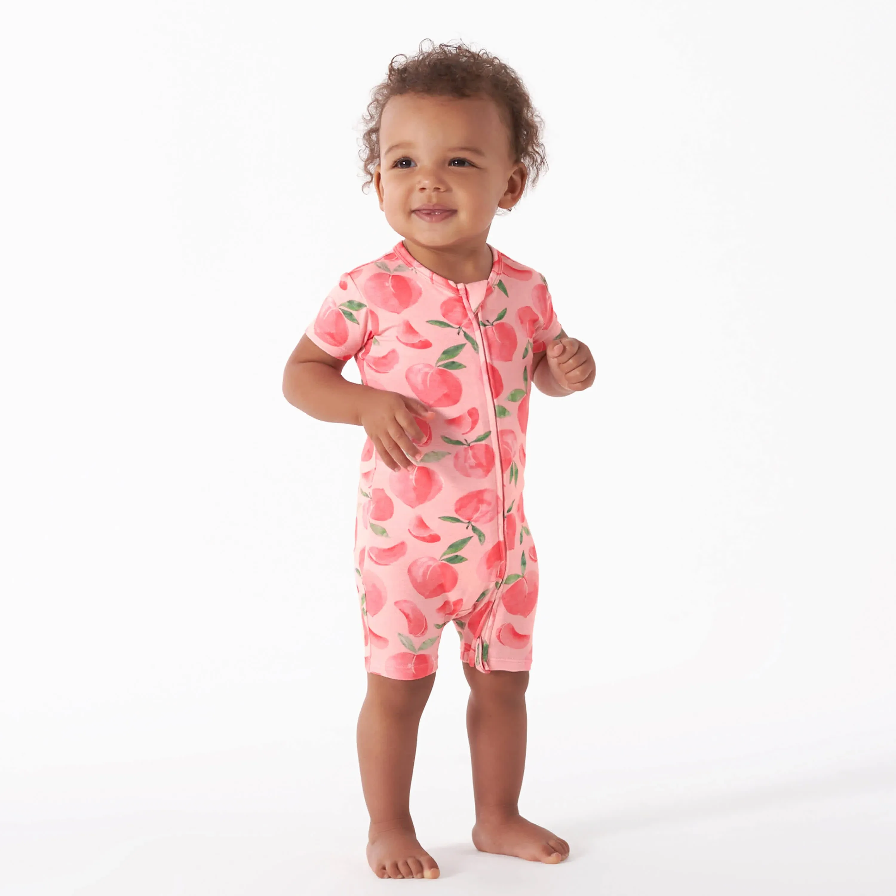 Gerber Baby Buttery-Soft Short Sleeve Romper with Viscose Made with Eucalyptus