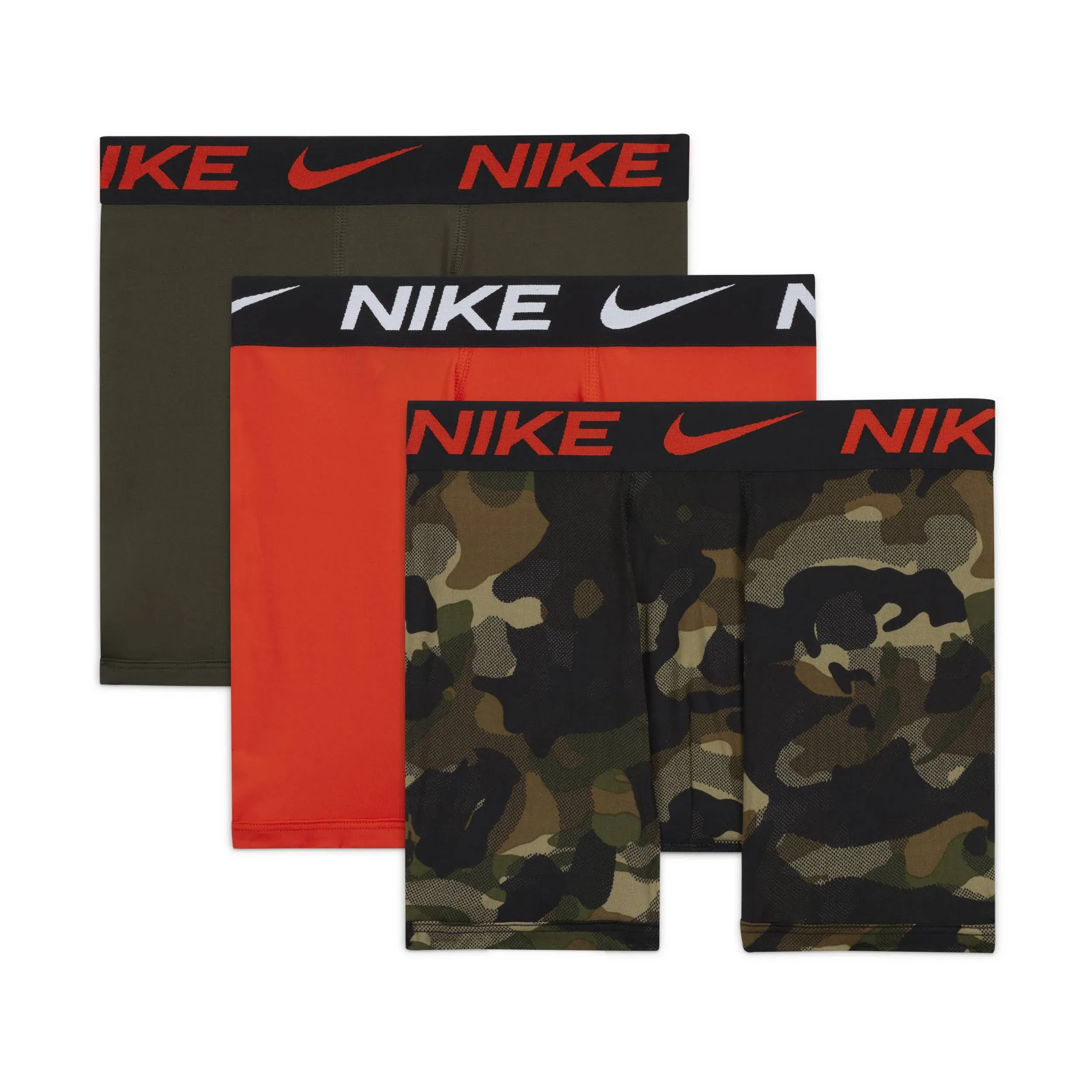 Nike Boys 8-20 Printed 3-Pack Boxer Briefs, Medium