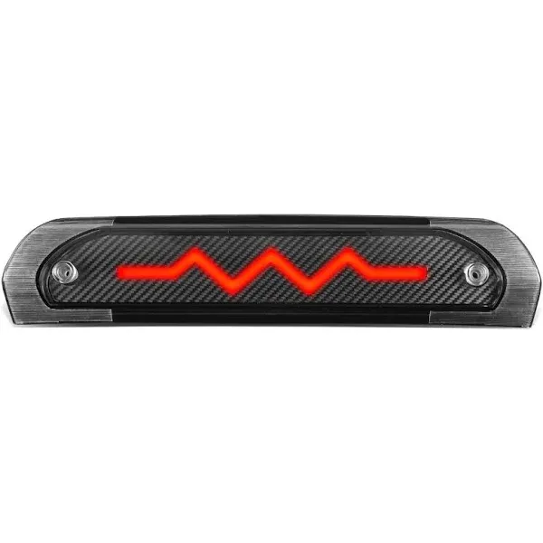 DNA MOTORING 3BL-DRM02-3D-T5-LED-BK Black Housing Pulsating Line 3D LED High Mount 3rd Third Brake Light [Compatible with 02-08 Dodge Ram 1500/03-09 Ram 2500 3500]