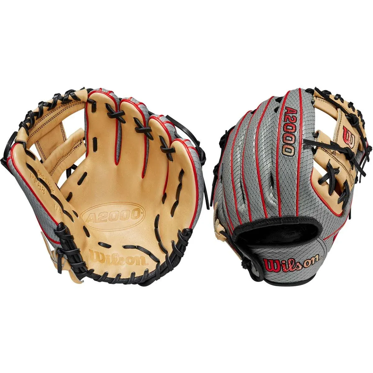 11.25 Inch Wilson A2000 Pedroia Fit SuperSkin Infield Baseball Glove WBW1009811125