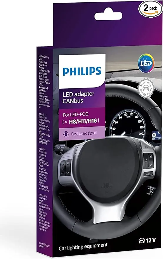 Philips automotive lighting CANbus H8/H11/H16, 2 Pack, Black