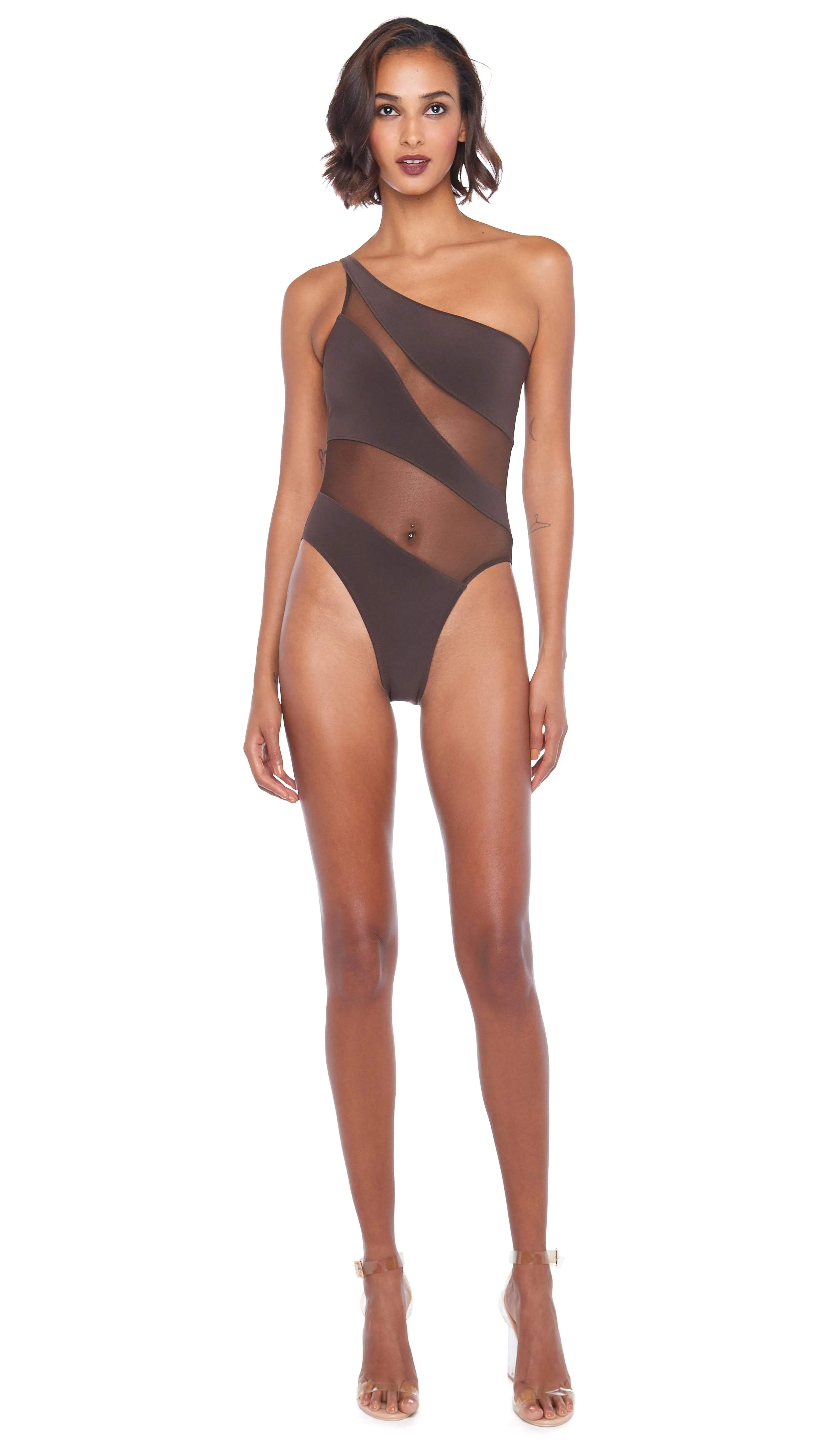 Norma Kamali Women's Snake Mesh Mio One Piece Swimsuit