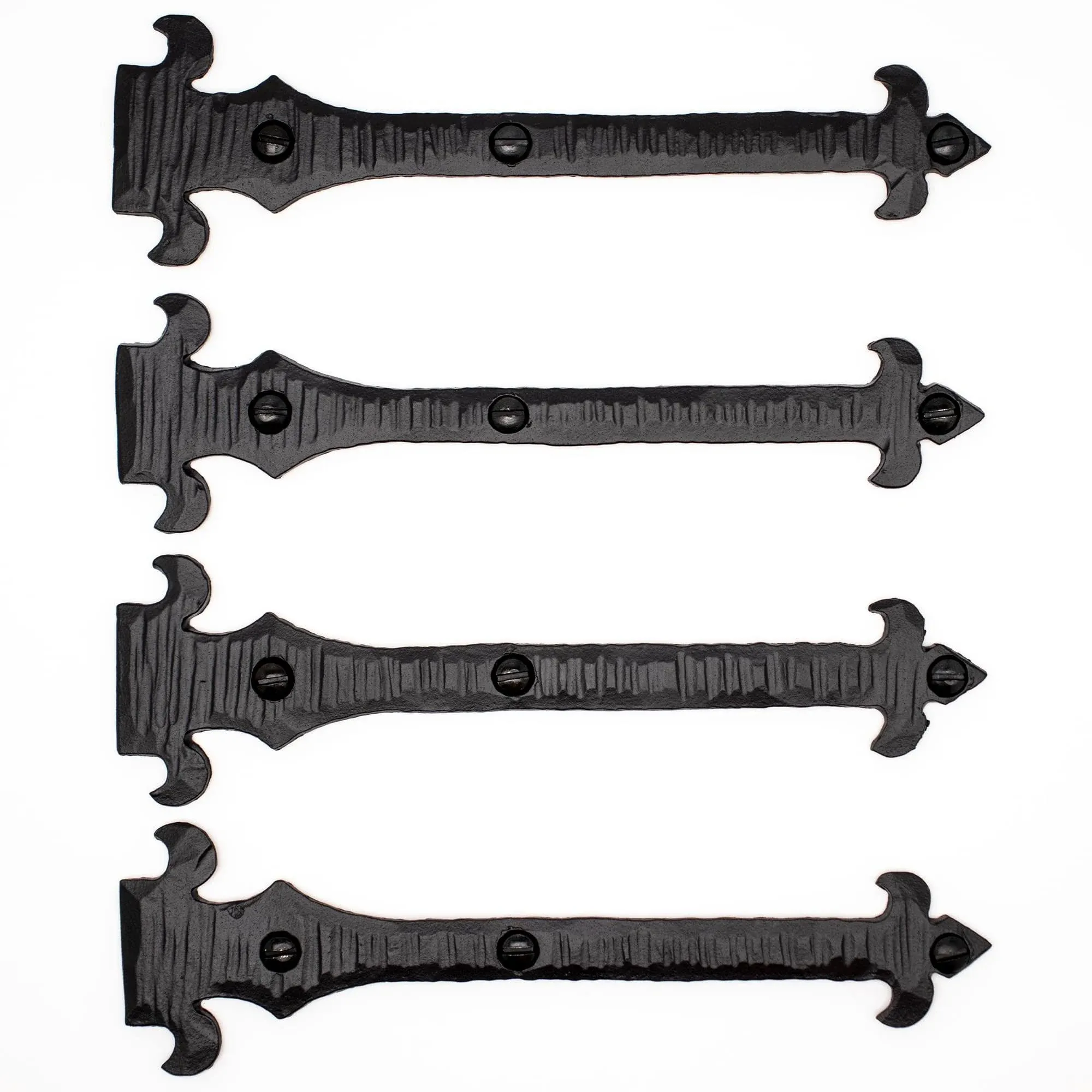 Borderland Rustic Hardware 4 Pack 6 inch Faux Decorative Strap Hinge Black ...