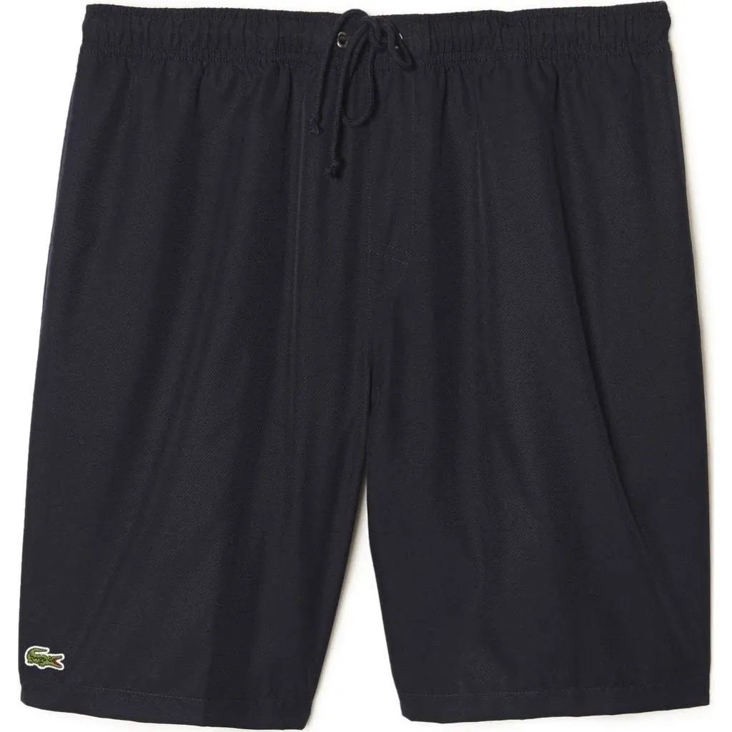 Lacoste Men's Sport Tennis Solid Diamond Weave Shorts