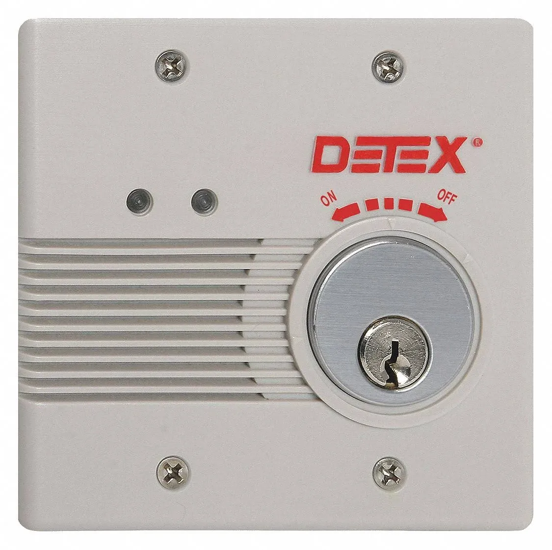 Detex Eax-2500Sk Gray W-Cyl Exit Door Alarm,12/24Vdc<wbr/>,Mortise,Plast<wbr/>ic