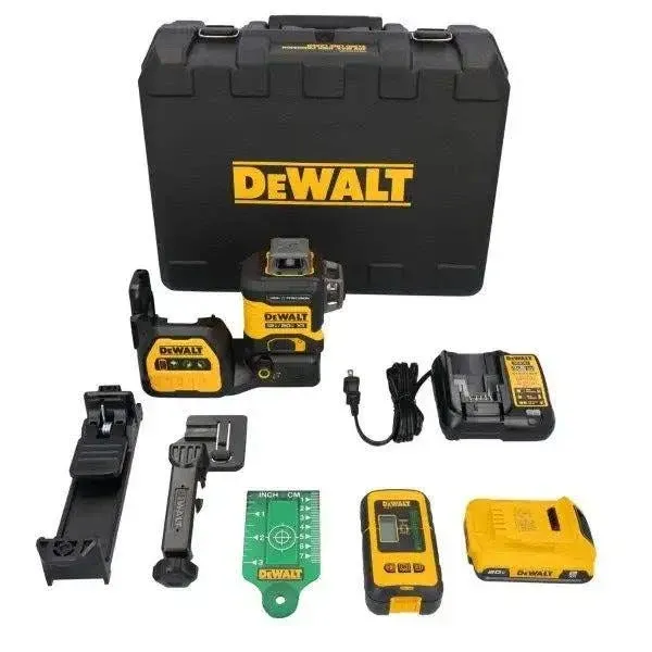 DeWalt DCLE34033D1 20V Max XR 3 x 360 High Precision Green Laser