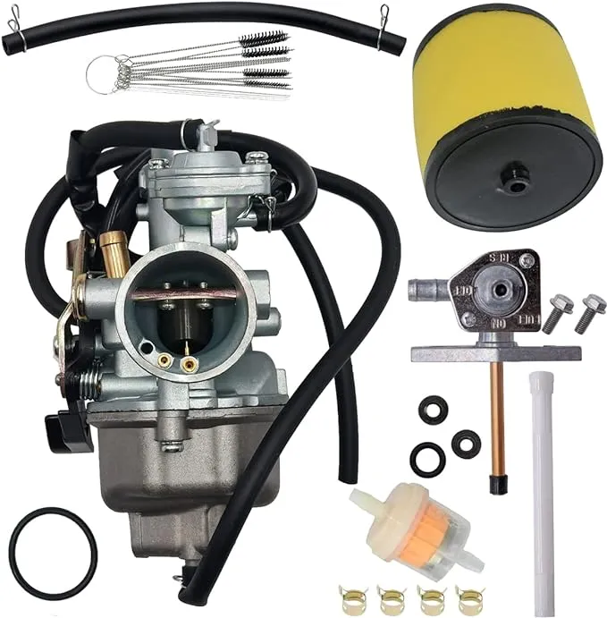 Carburetor for Honda TRX 250 Recon 250 TRX250TE TRX250TM 1997-2001 2002-2007 With Fuel Tank Petcock Valve & Air Filter