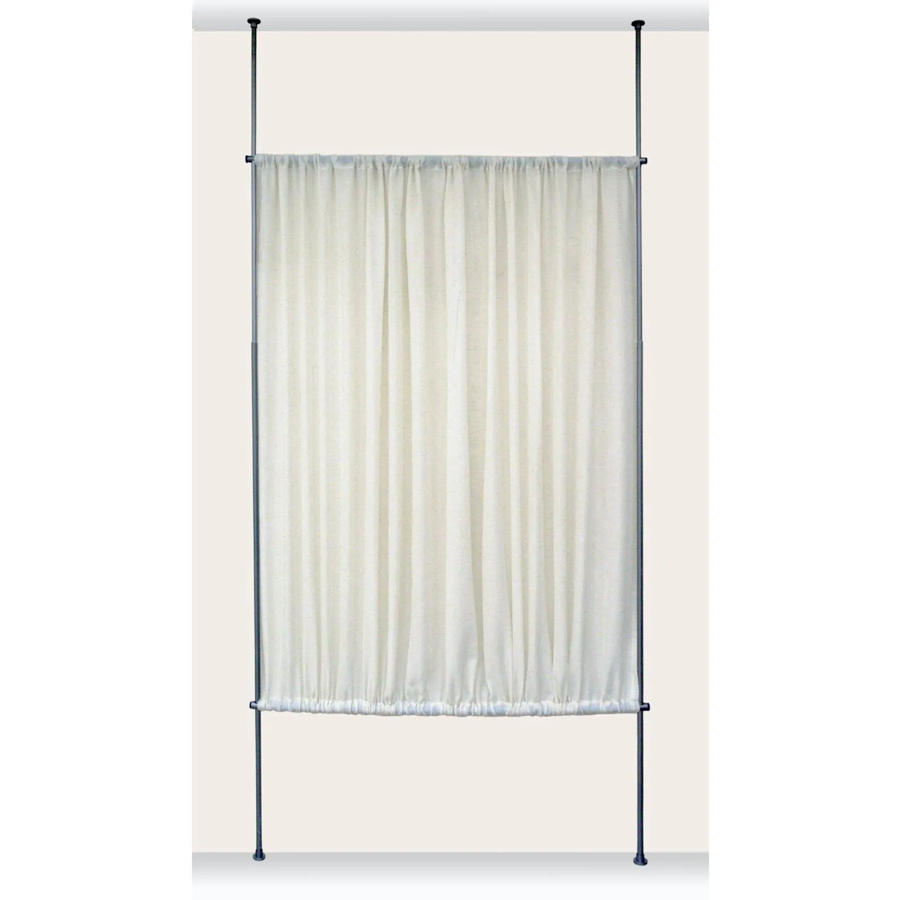 Versailles Home Fashions 48"x72"H Versailles Fabric Privacy Panel (Room Divider), Natural/Ivory