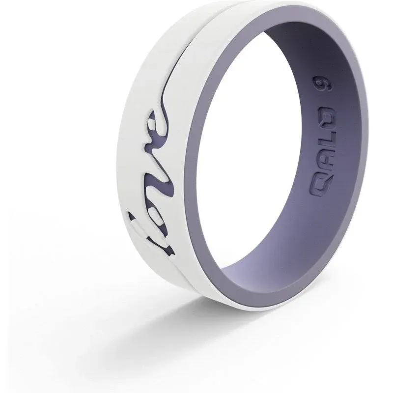 Qalo Women's Strata Love Silicone Ring