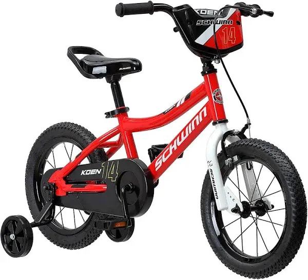 Schwinn Koen & Elm BMX Style Toddler and Kids Bike, For Girls and Boys, 12-18-Inch Wheels, Training Wheels Included, Basket or Number Plate, Ages 2-9 Year Old, Rider Height 28 to 52 Inch