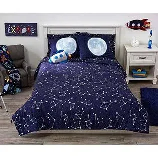 Heritage Kids Ultra-Soft 3 Piece Outer Space Consellation Bedding Comforter Set ...