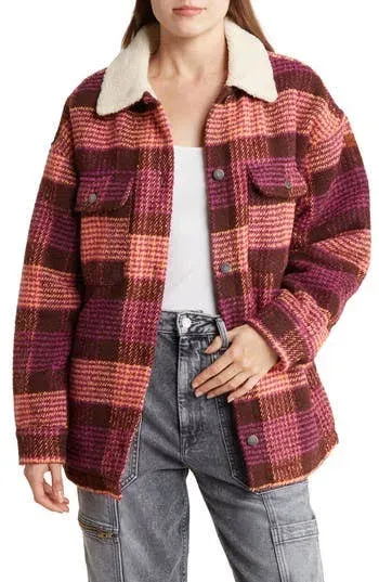 Roxy Passage of Time Jacket-Bitter Chocolate Hallo Plaid-Medium-Medium