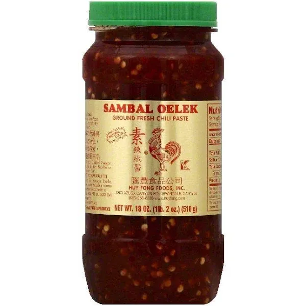 Huy Fong Paste Chili Sambal Oelek 18 oz (Pack Of 6)