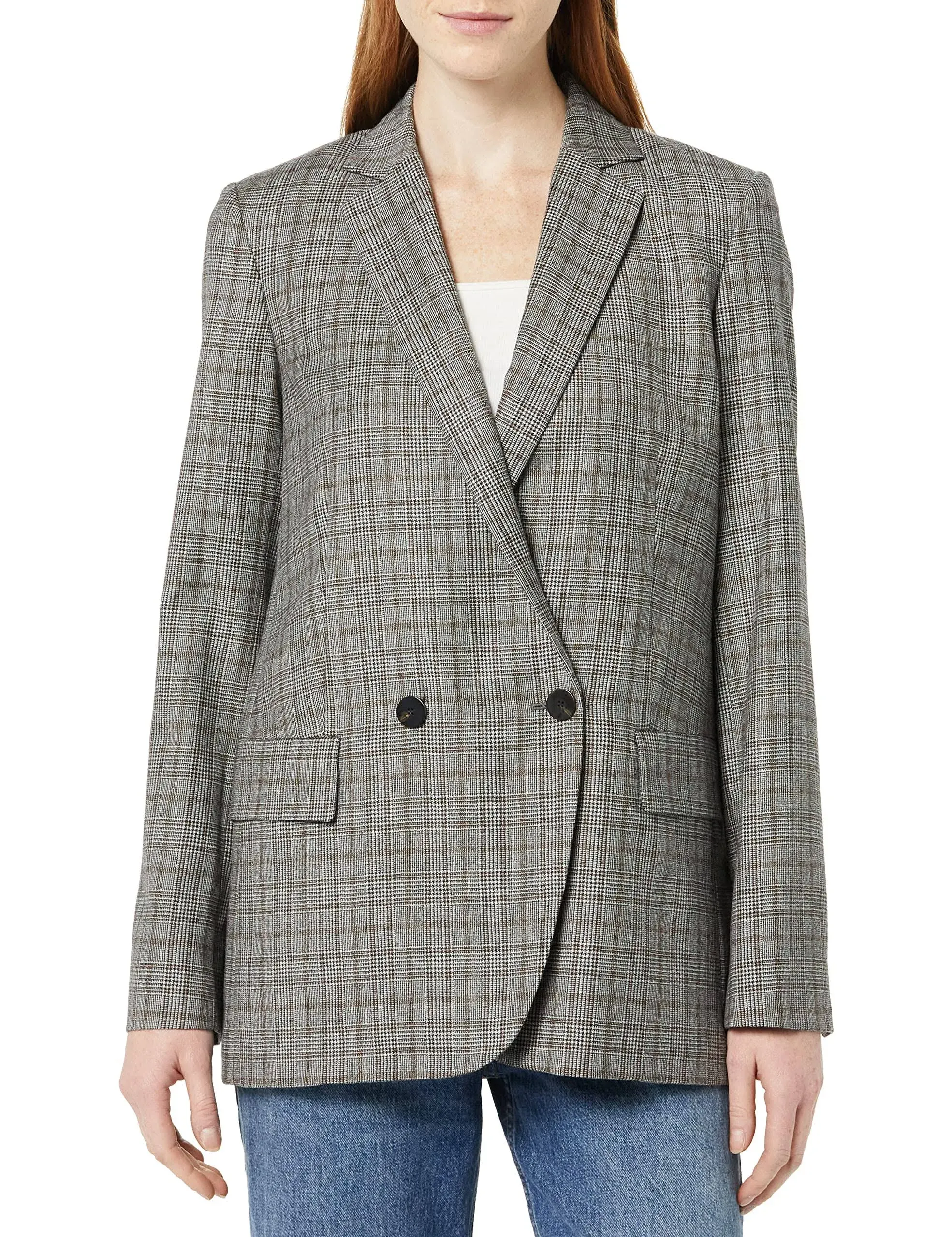 Theory Double-Breasted Boy Blazer in Wool Flannel - Multi - 10