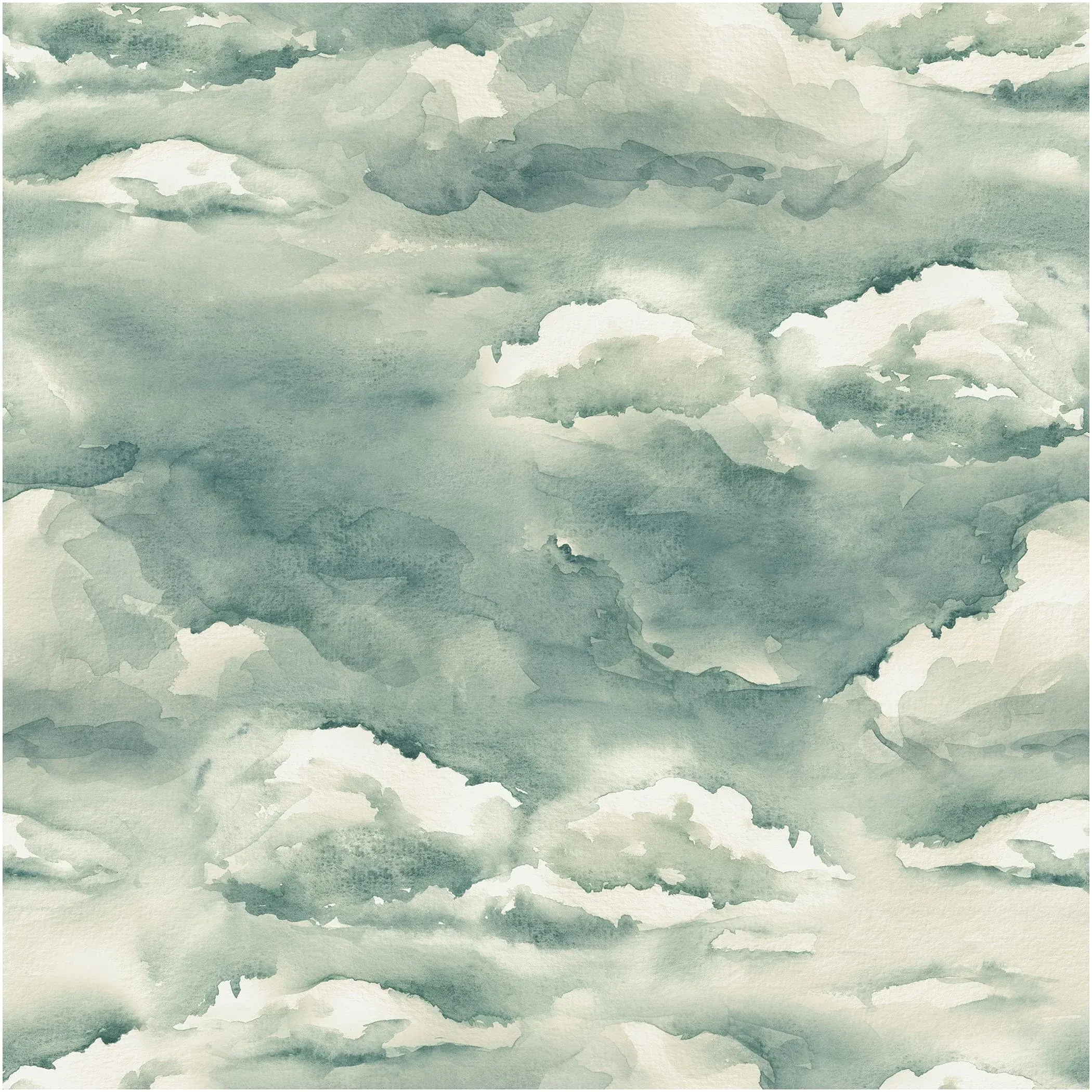 UniGoos Watercolor Sky Clouds Peel and Stick Wallpaper Abstract Retro Removable