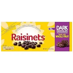 Raisinets Dark Chocolate-Covered Raisins Candy Box 3.1 oz. - 15/Case