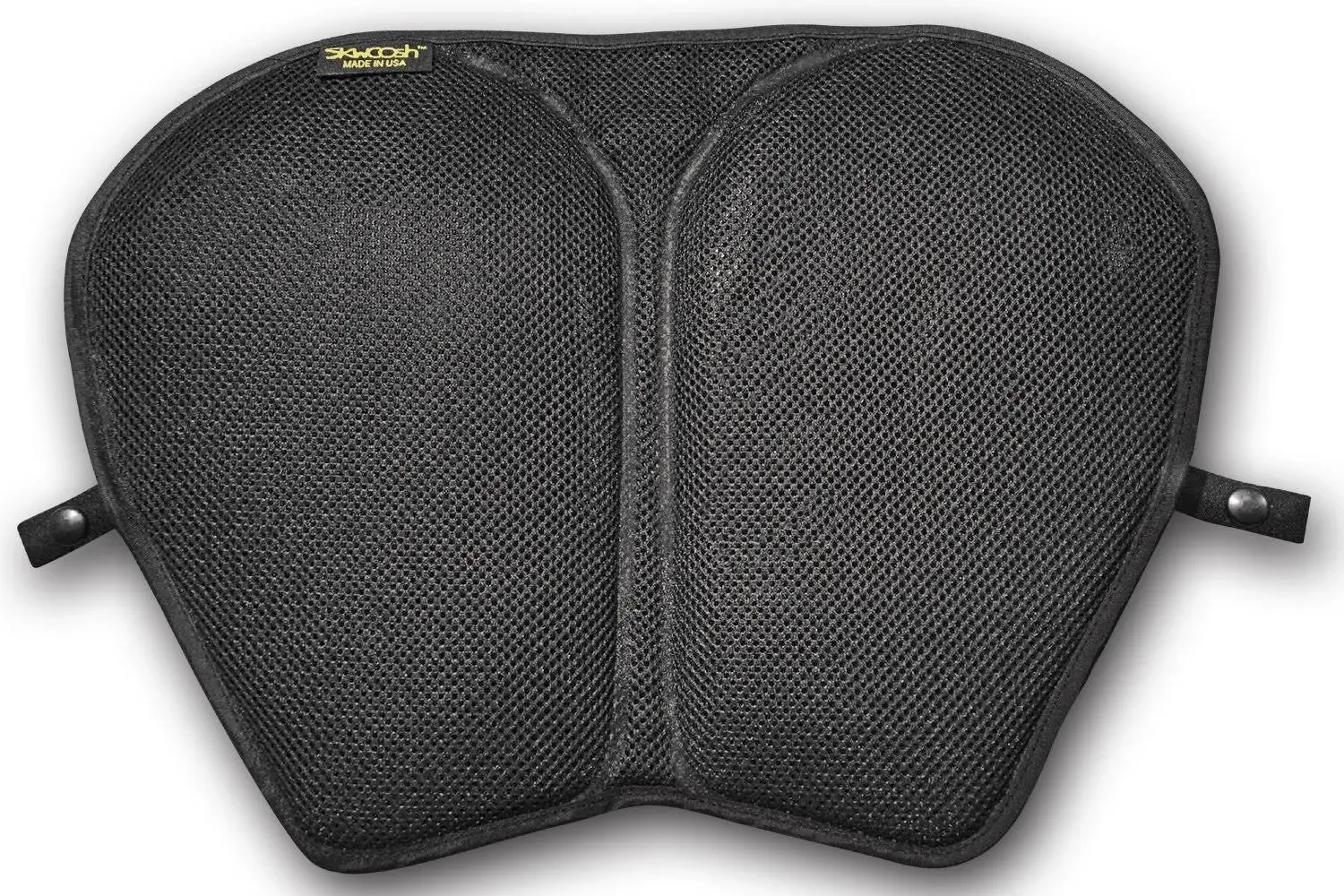 Skwoosh XL Touring Sport Cruiser Motorcycle Gel Seat Pad with Breathable Cooling Airflow Mesh Fabric Cushion | Great Gift | Made in USA