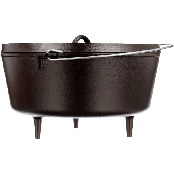 Lodge 14 inch / 10 Quart Cast Iron Deep Camp Dutch Oven