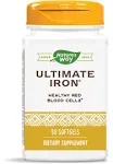 Nature’s Way Ultimate Iron, Supports Healthy Red Blood Cells,* Supports Cellular Energy Production*, 50 mg per 2-Softgel Serving, Gluten-Free, 90 Softgels (Packaging May Vary)