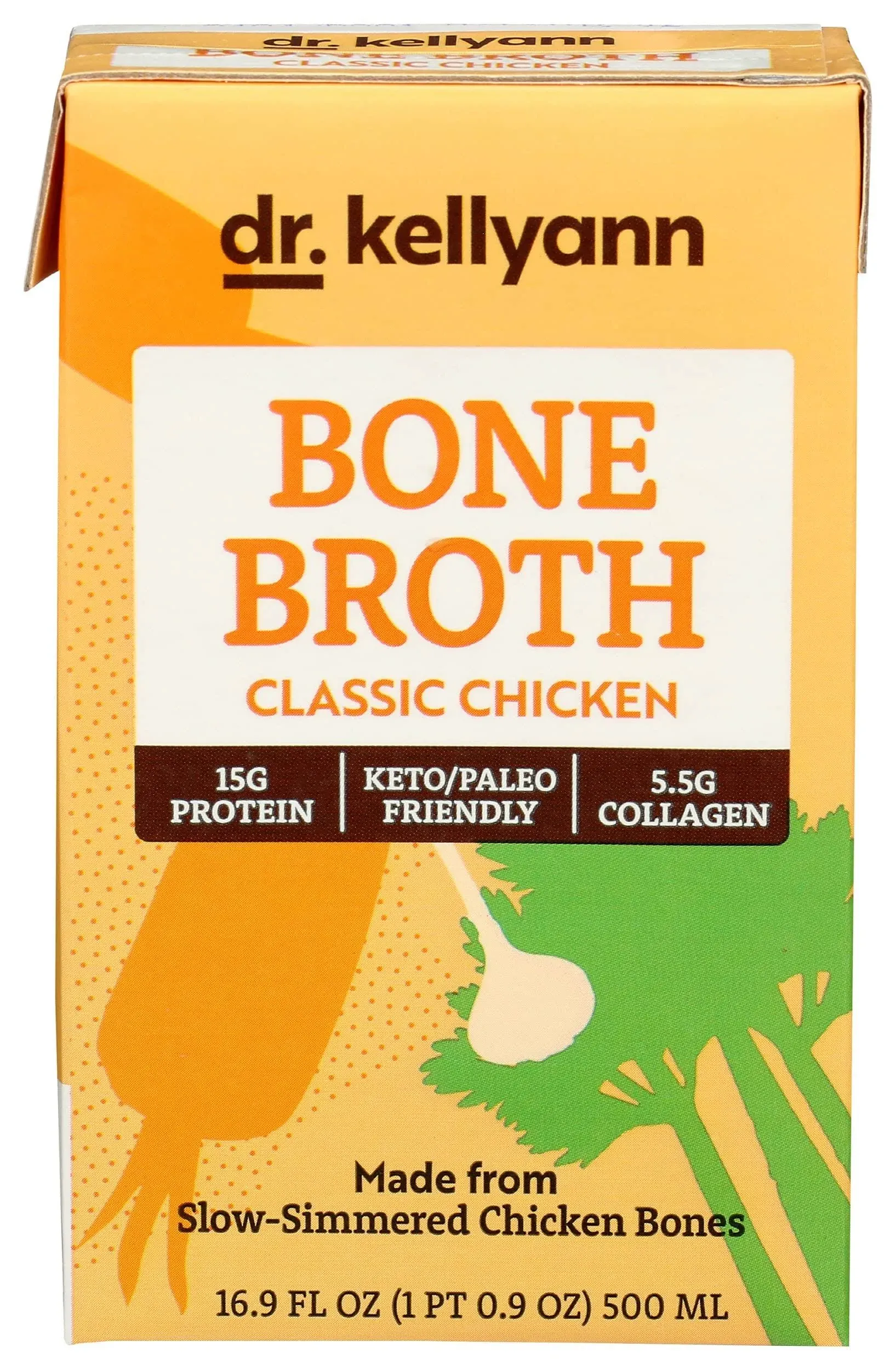 Dr. Kellyann Bone Broth, Classic Chicken - 16.9 fl oz