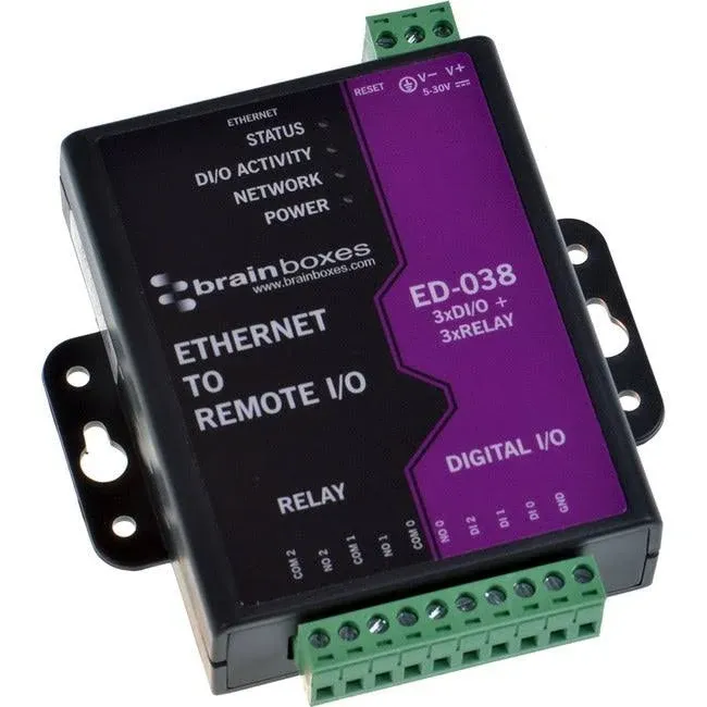 Brainboxes ED-038 Ethernet to Digital IO Relay