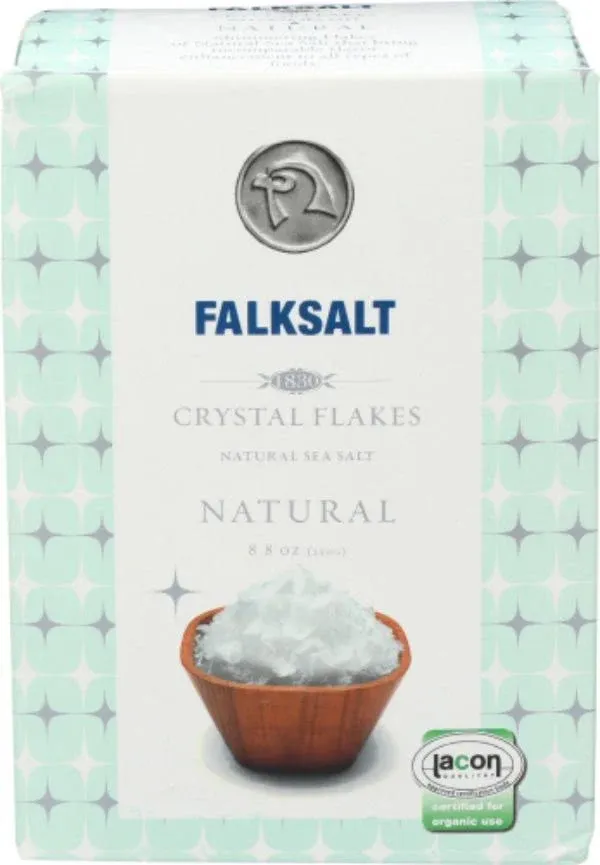 FALKSALT | Cyprus Organic Sea Salt Flakes, 8.8oz Box | Gourmet Flakey Sea Salt