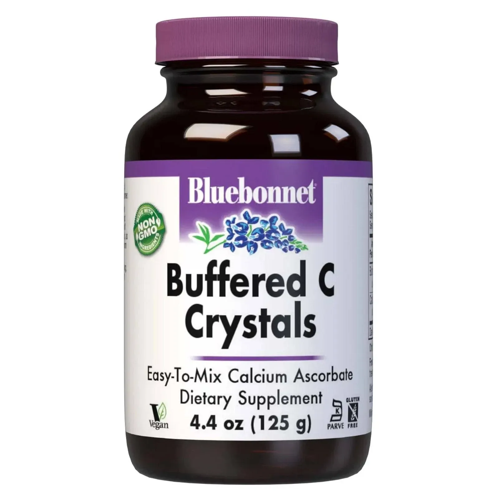 Bluebonnet Nutrition Buffered C Crystals, Buffered Vitamin C Powder, for Immune Health, for Antioxidant Protection, Soy Free, Gluten Free, Non-GMO, Kosher, Dairy Free, Vegan, Powder, 4.4 oz (125 g)