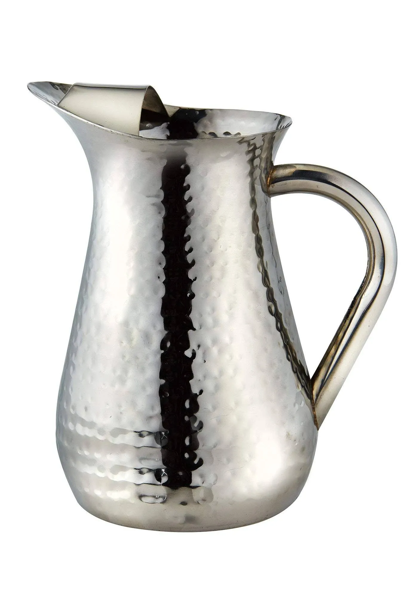 Hammered Pitcher w/Ice Guard, 48 oz, 4" W x 8" H