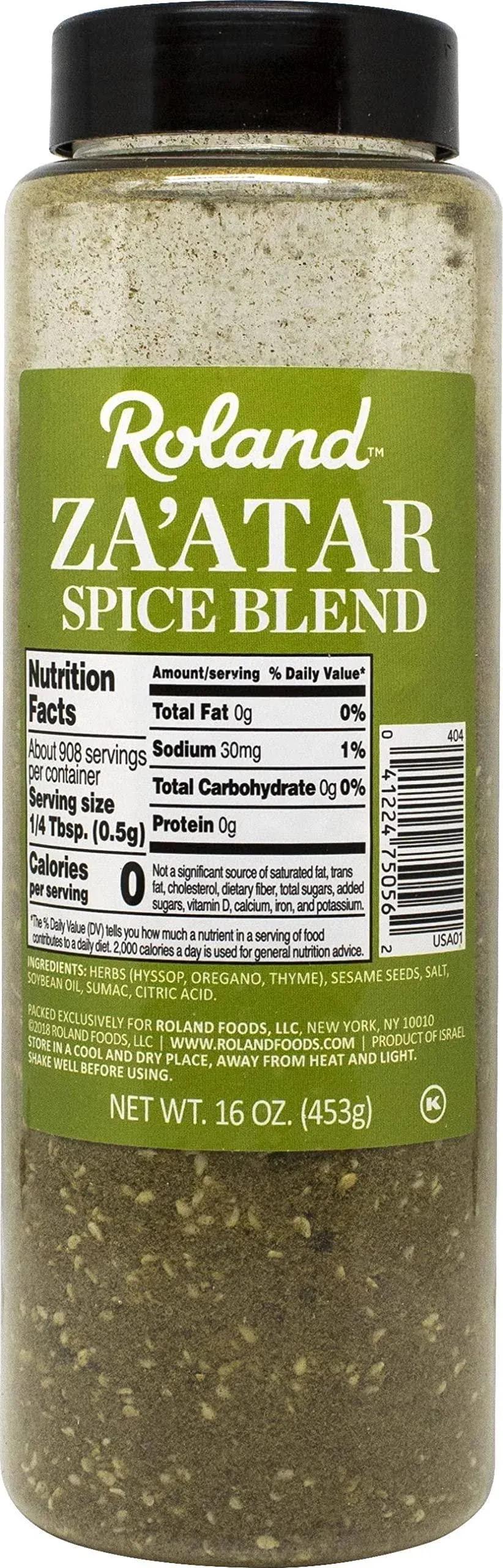 Israeli Za&#039;atar Spice Blend by Roland, 16 oz, BUY MORE THAN 1 AND SAVE 10% !!