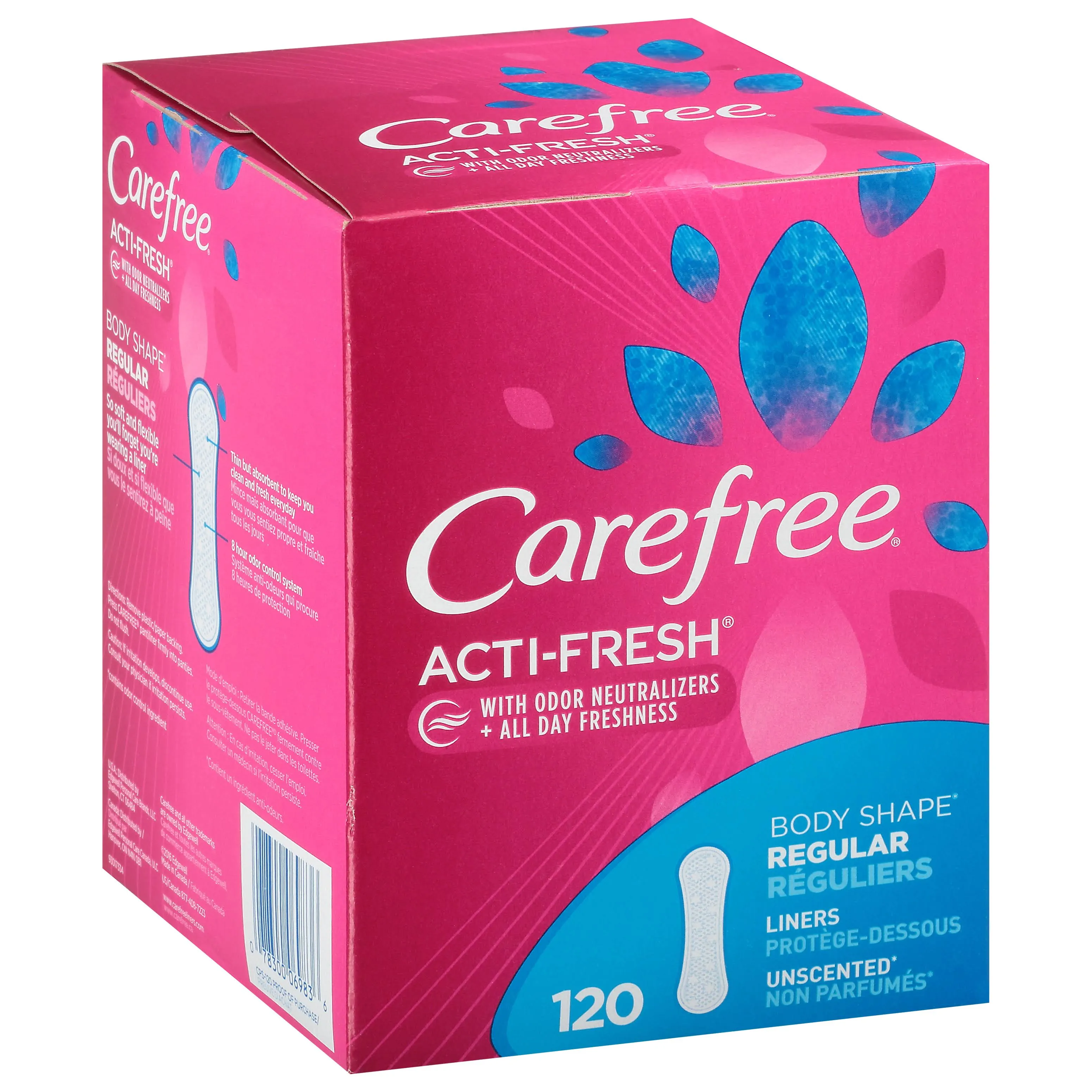 Carefree ACTi Fresh Unscented Regular Panty Liners - 120 Count