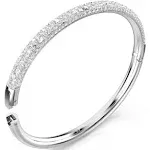 SWAROVSKI Meteora Bangle, Snow Pave, Clear Crystals on Rose Gold-tone Finished Metal