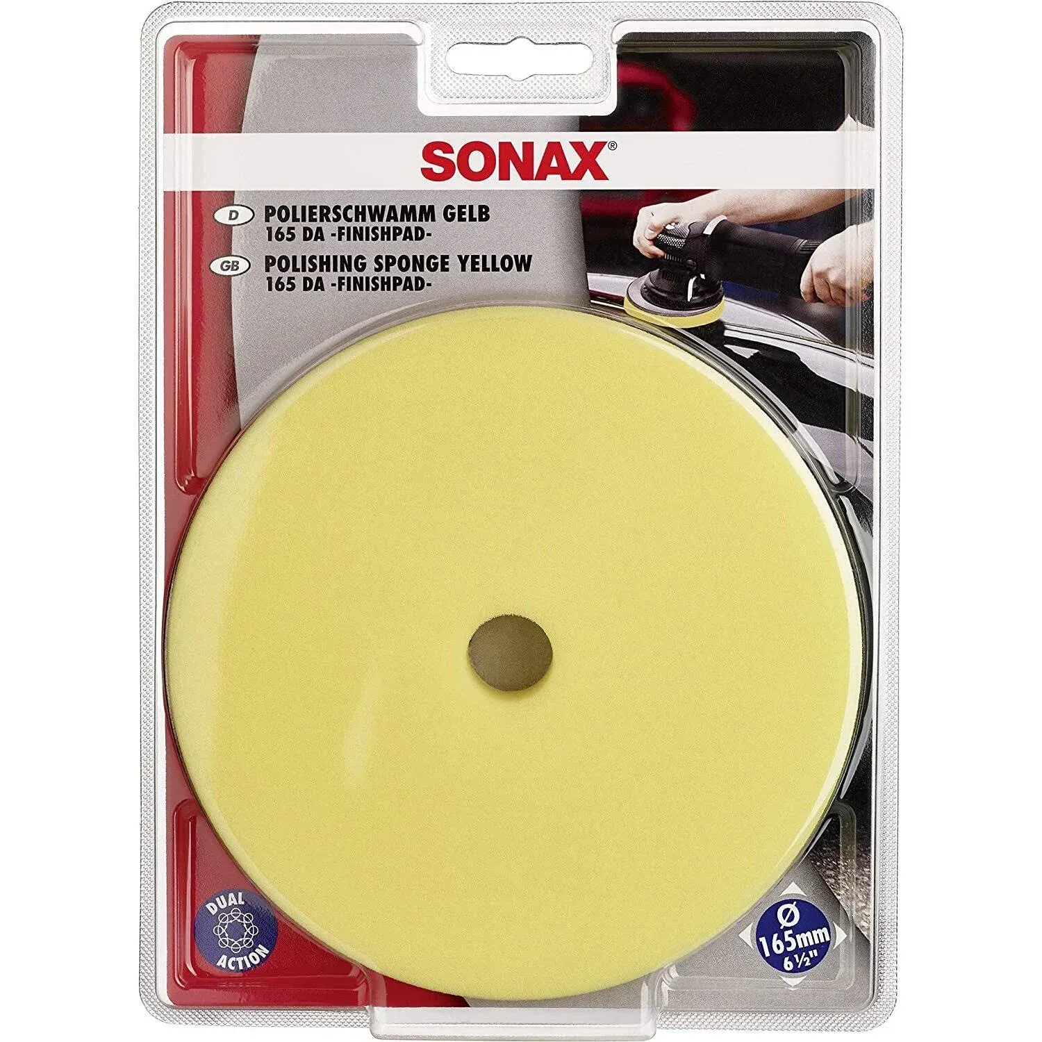 SONAX Yellow Dual Action Polishing Pad - 6.5 Inches