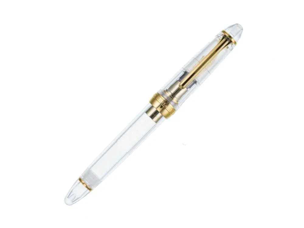 Sailor 1911 Large Fountain Pen Demonstrator with Gold Trim Broad