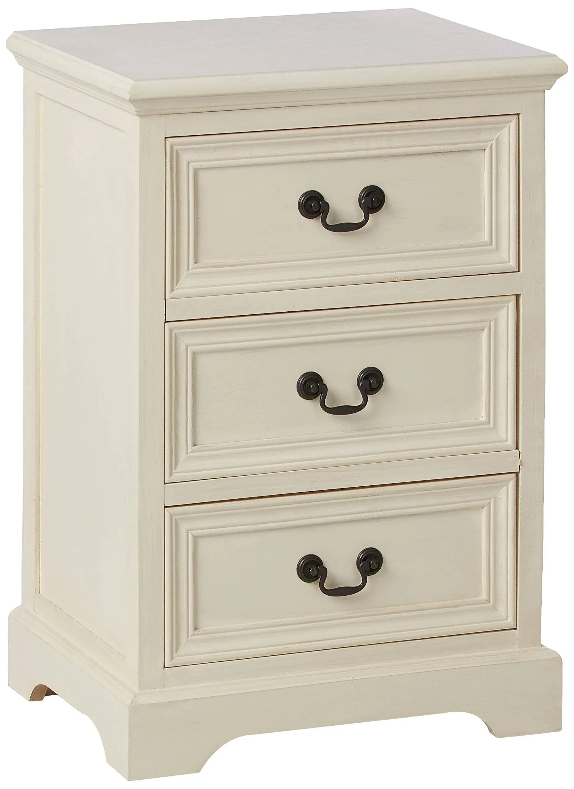 3-Drawer Solid Wood Night Stand