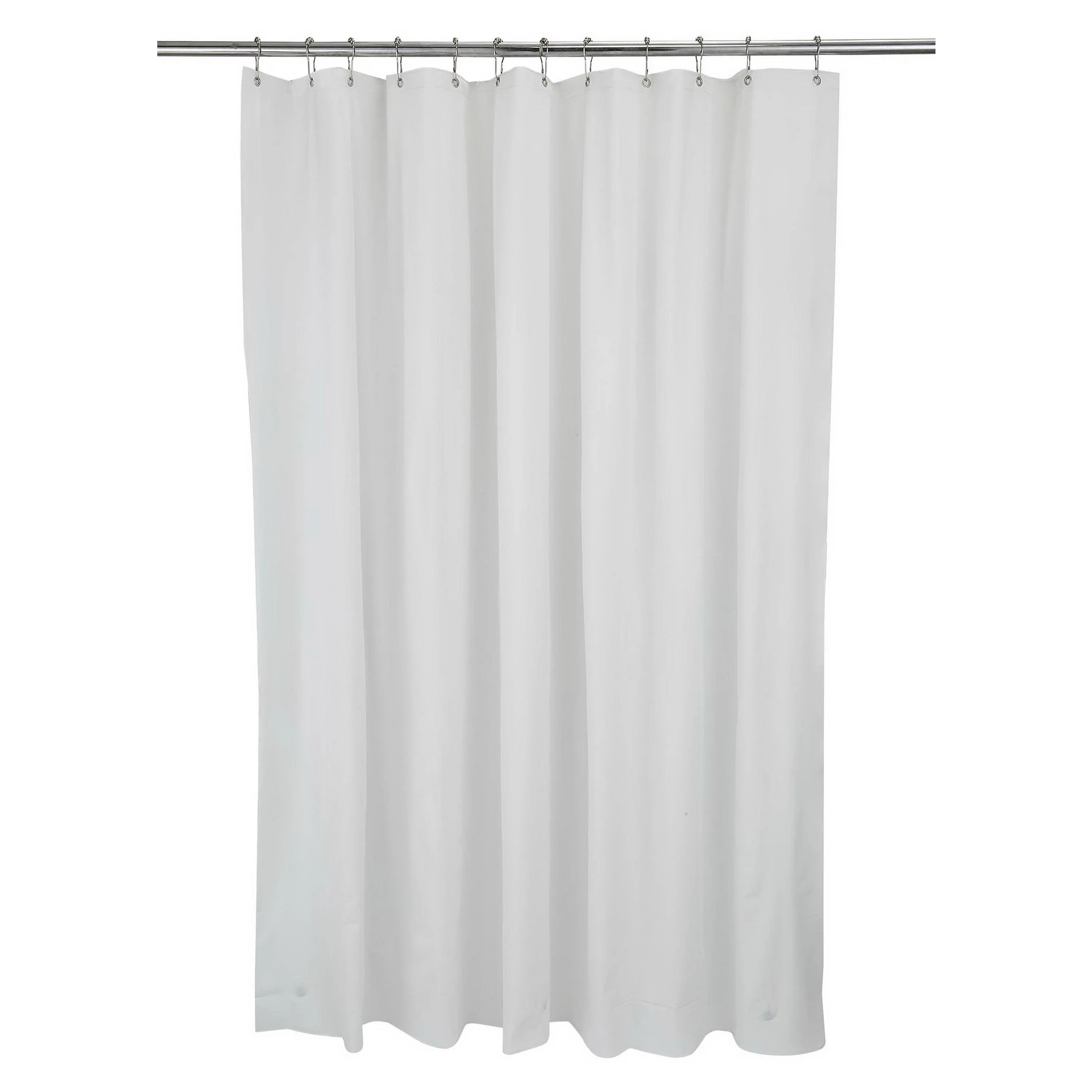 Bath Bliss PVC Deluxe Hotel Weight Shower Curtain Liner | 8G | 70" x 72" | Rust Resistant Copper Grommets | Magnetic Hem | White