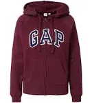 GAP Women's Fleece Arch Logo Full Zip Hoodie