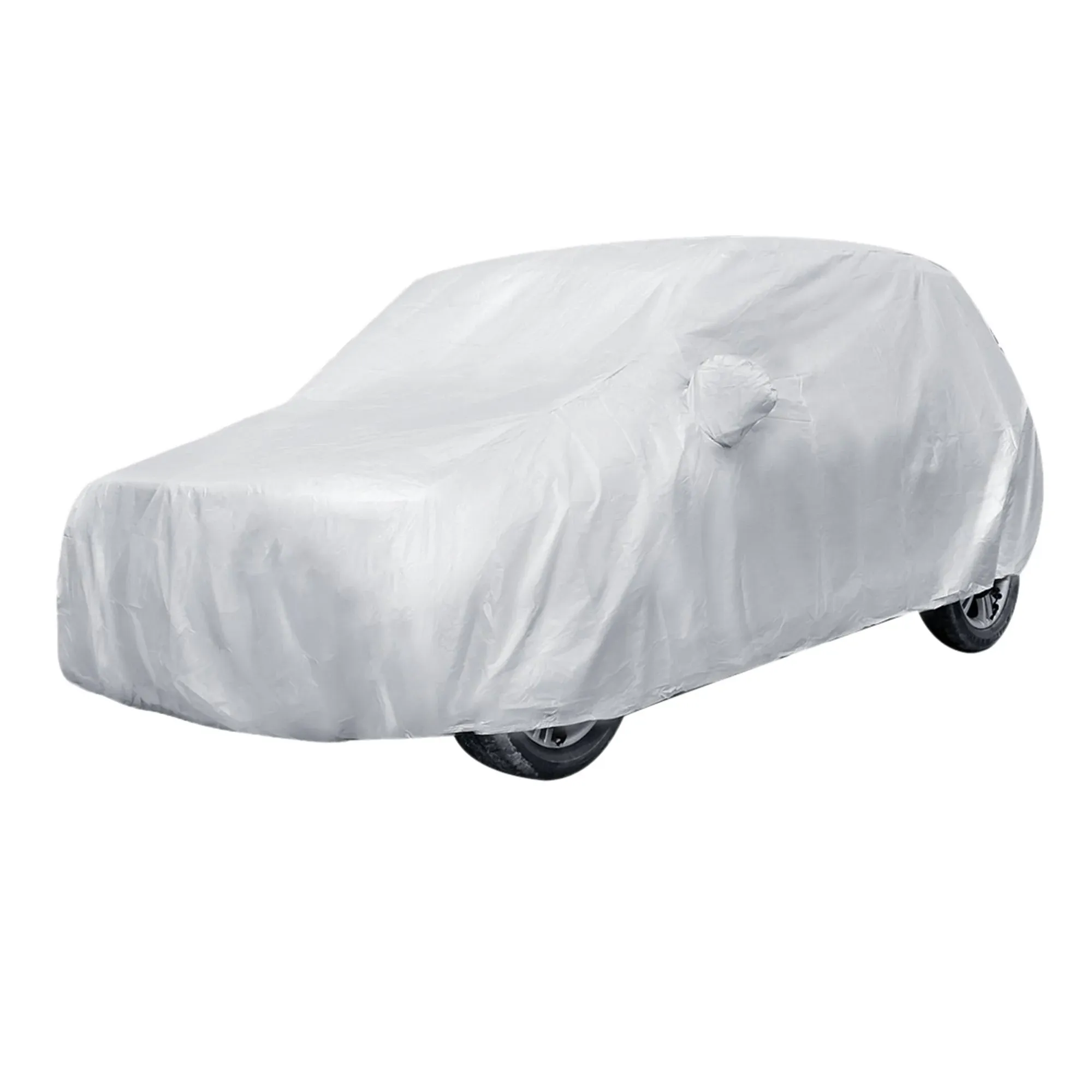 Unique Bargains Sun UV Dust Waterproof Protector Silver White Breathable Car Cover For Hyundai