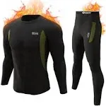 romision Thermal Underwear for Men Long Johns Fleece Lined Hunting Gear Bottom Top Set Base Layer for Cold Weather Gift