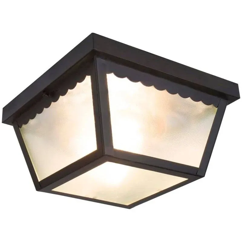 Boston Harbor 991-070082BK Light Flush Mount Black 2-Bulb