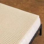 Pure Green Natural Latex Mattress Topper - Soft - 3 Inch - Queen Size (GOLS Certified Organic)